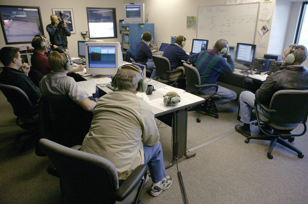 Scaled Composites mission control during a flight