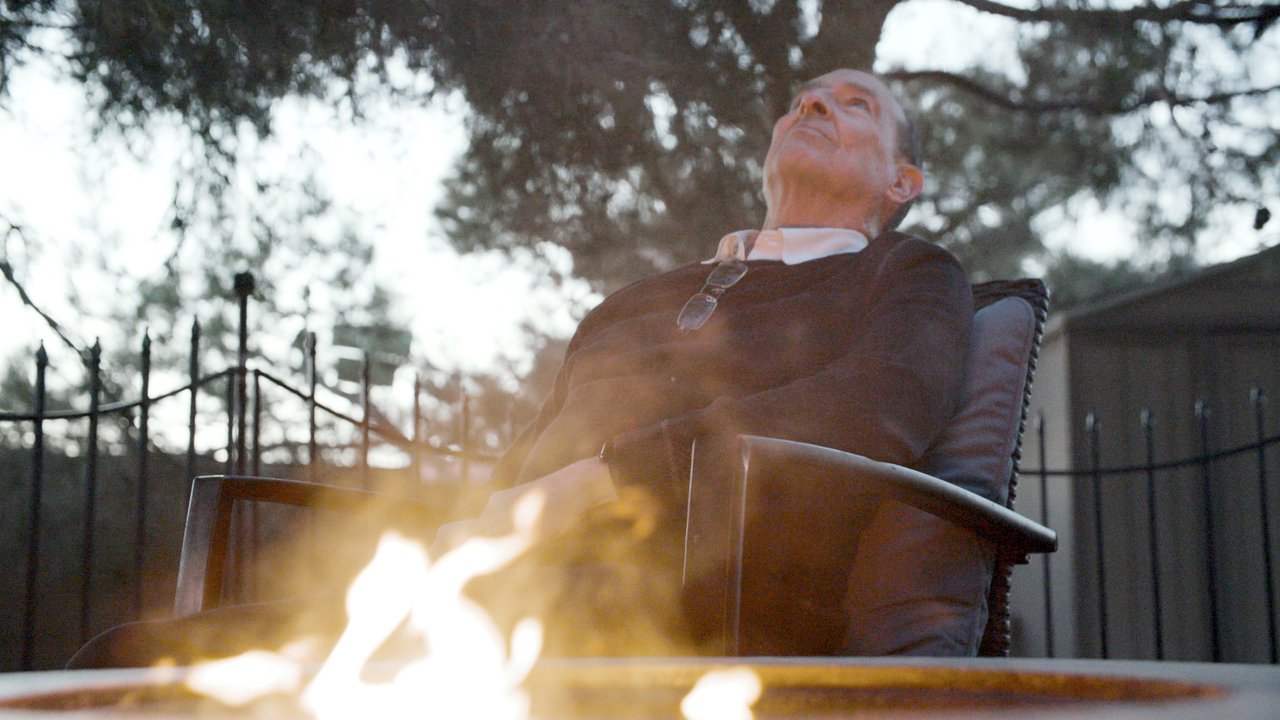 Brian Binnie looking at the sky in his backyard